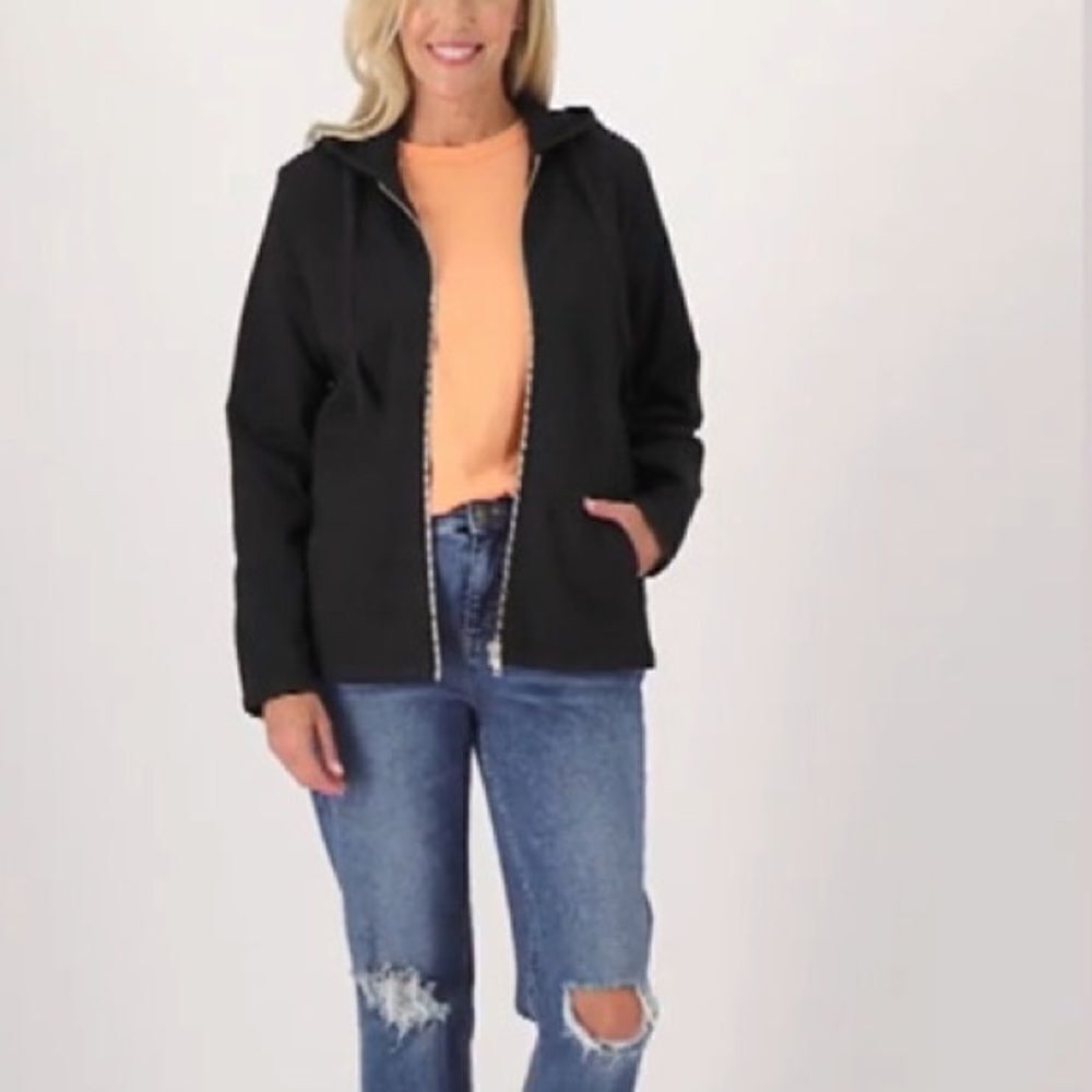 Denim & Co. Comfy Knit Zip-Up Long-Sleeve Hoodie